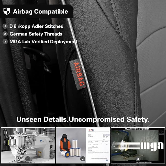 Faux Leather Seat Covers for Toyota 4Runner — Full Set — Black / Gray