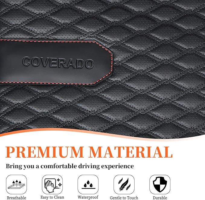 Universal Seat Covers — Front Seat — Black / Red