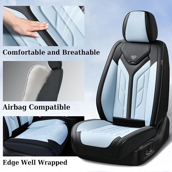 Universal Seat Covers — Front Seat — Black / Blue