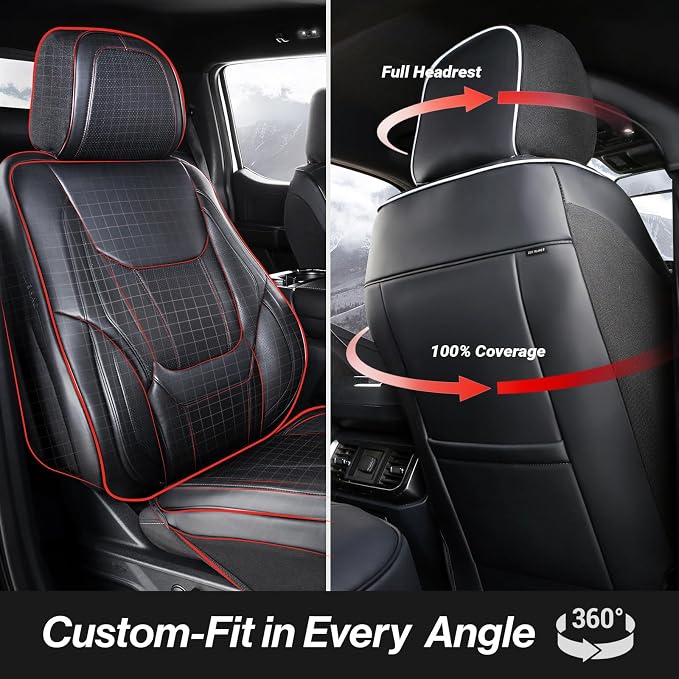 Seat Covers for Ford F-150 — Front Seat — Black / White