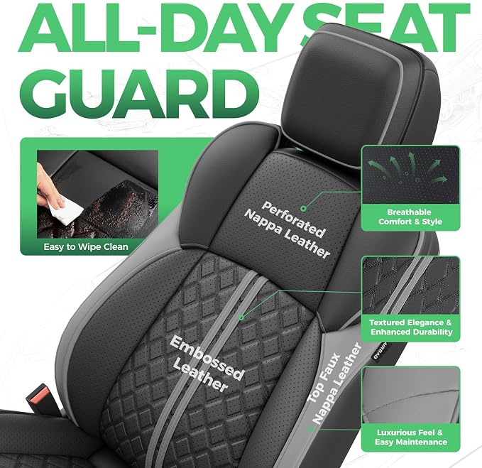 Seat Covers for Toyota Tacoma — Full Set — Black / Gray