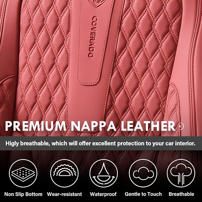 Universal Seat Covers — Full Set — Red