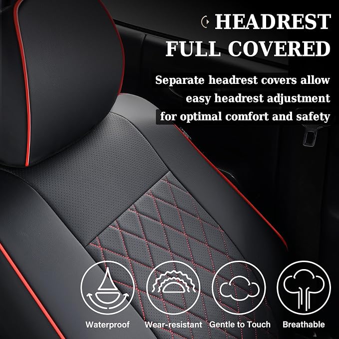 Seat Covers for Toyota Tacoma — Full Set — Red