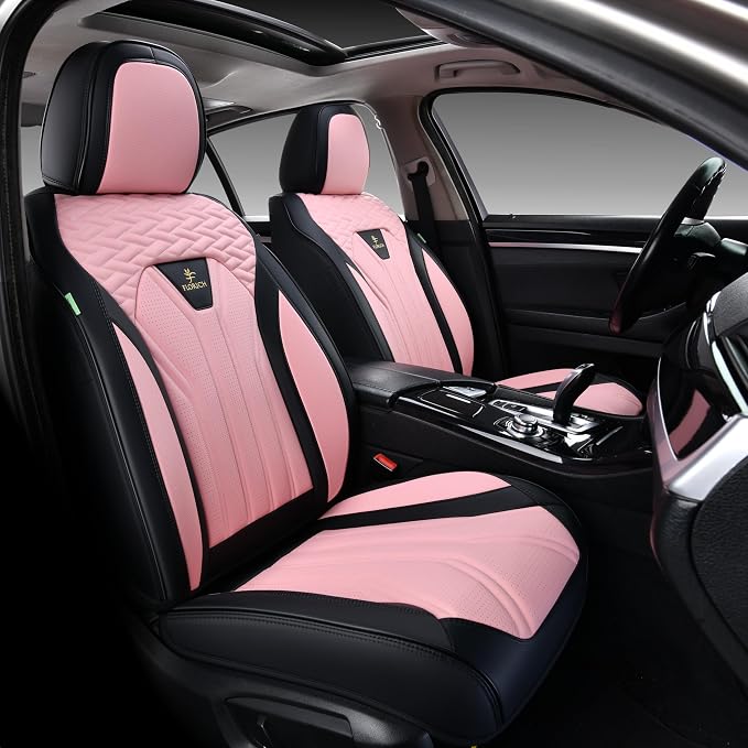 Universal Seat Covers — Front Seat — Pink / Black