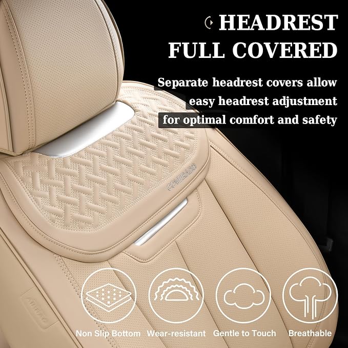 Universal Seat Covers — Full Set — Beige