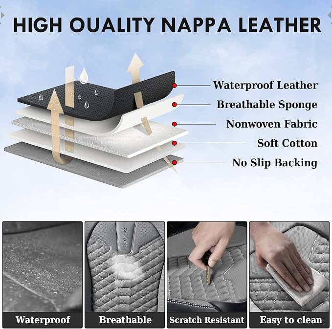 Universal Seat Covers — Front Seat — Black / Gray