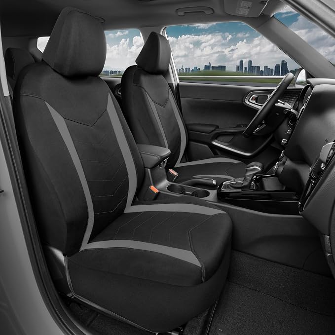 Neoprene Car Seat Covers — Front Seat — Gray