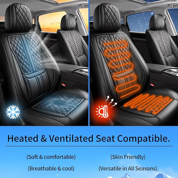 Seat Covers for Nissan Maxima — Front Seat — Black