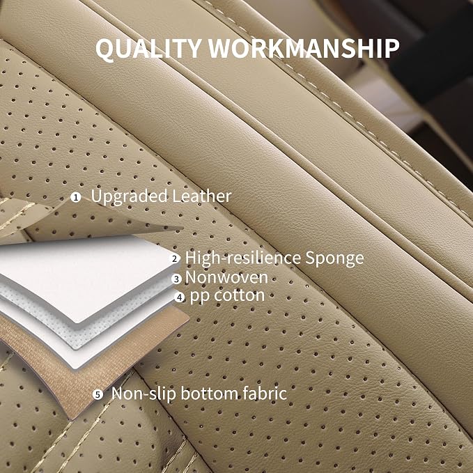 Universal Seat Covers — Full Set — Beige