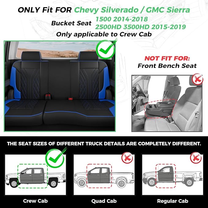 Seat Covers for Chevrolet Silverado / GMC Sierra — Full Set