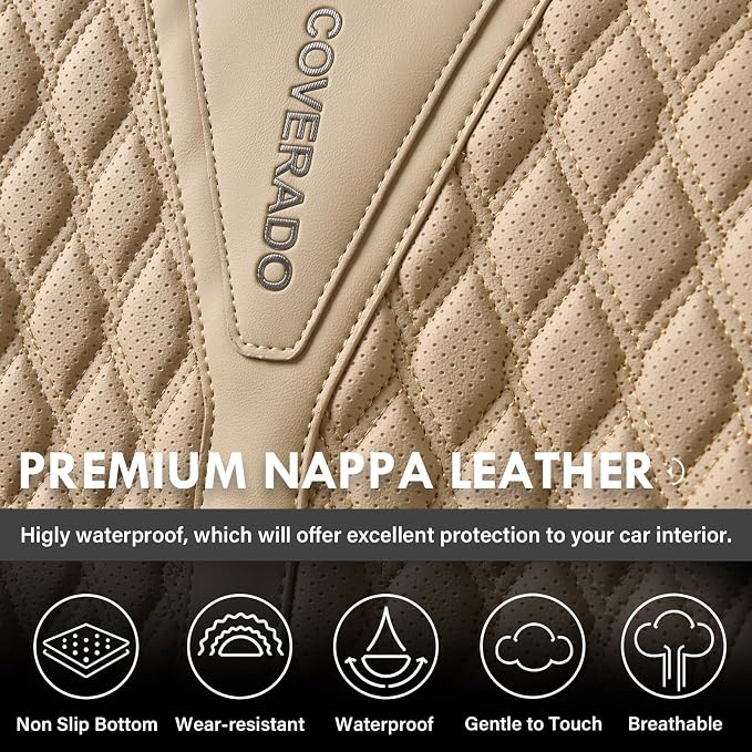 Universal Seat Covers — Full Set — Beige