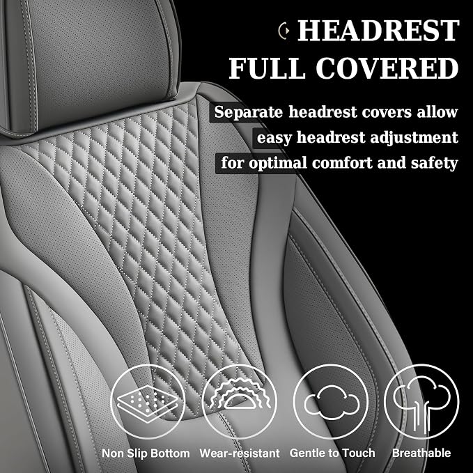 Universal Seat Covers — Front Seat — Gray