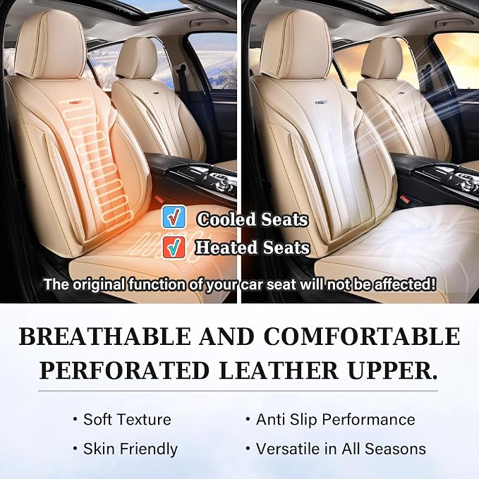 Universal Seat Covers — Front Seat — Beige