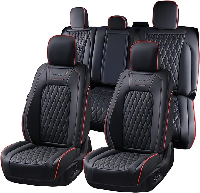 Seat Covers for Multiple Vehicles — Full Set — Red