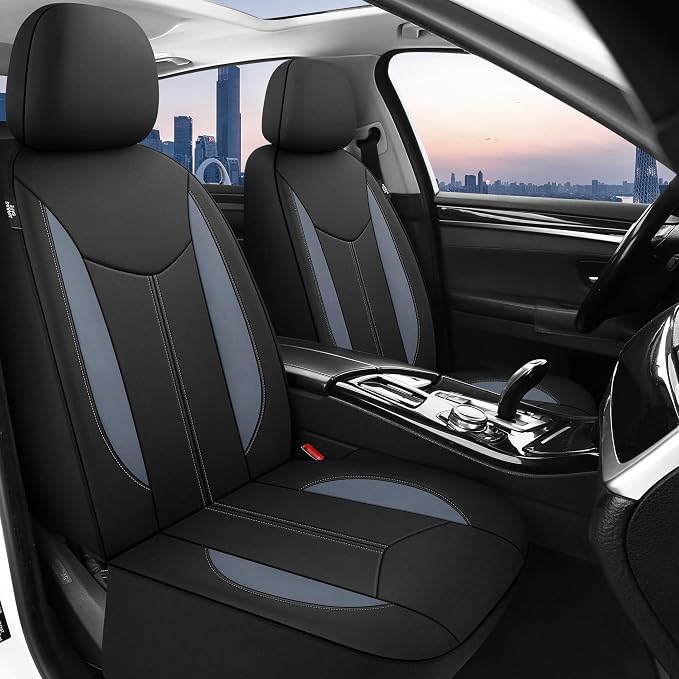 Universal Neoprene Seat Covers — Black / Gray