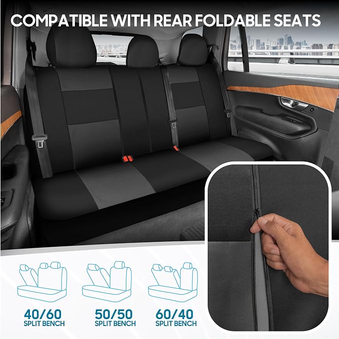 Car Seat Covers — Full Set — Black