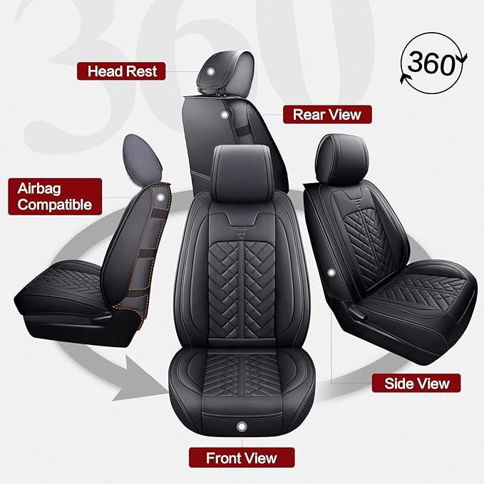 Seat Covers for Toyota Tacoma — Full Set — Black