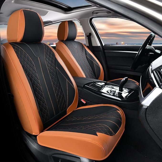 Universal Seat Covers — Front Seat — Brown / Black