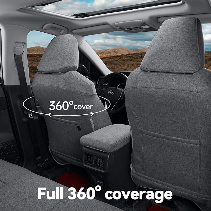 Fabric Seat Covers for Toyota Tacoma — Full Set — Gray
