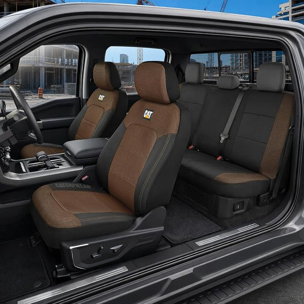 Fabric Seat Covers for Multiple Vehicles โ Full Set โ Brown