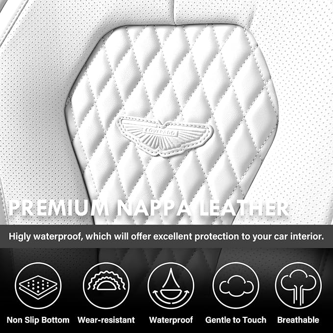 Universal Seat Covers — Front Seat — White