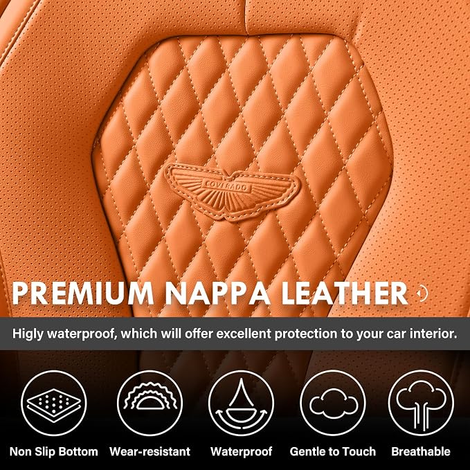 Universal Seat Covers — Front Seat — Orange