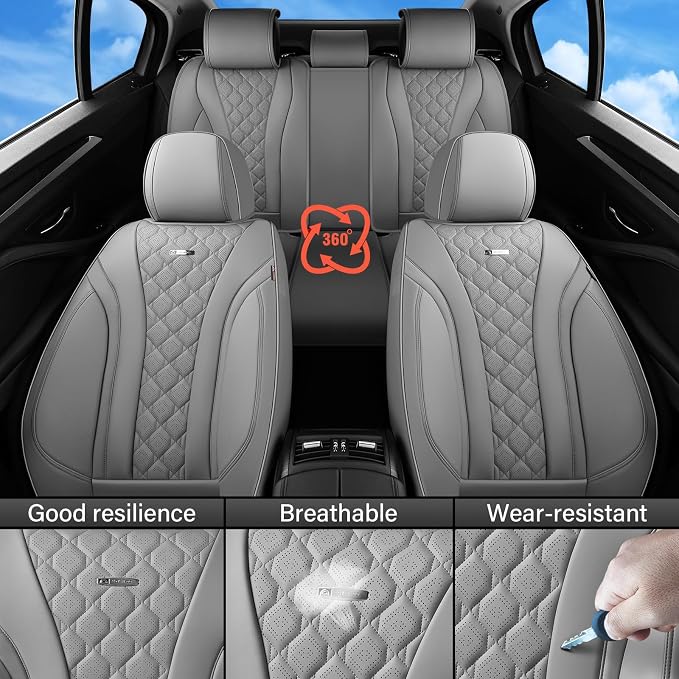 Universal Seat Covers — Front Seat — Gray