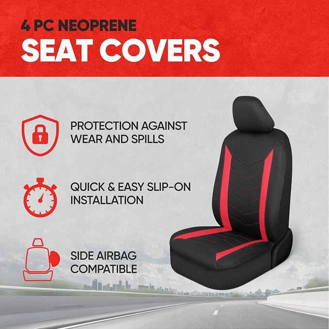 Pet Car Seat Protector — Black / Red