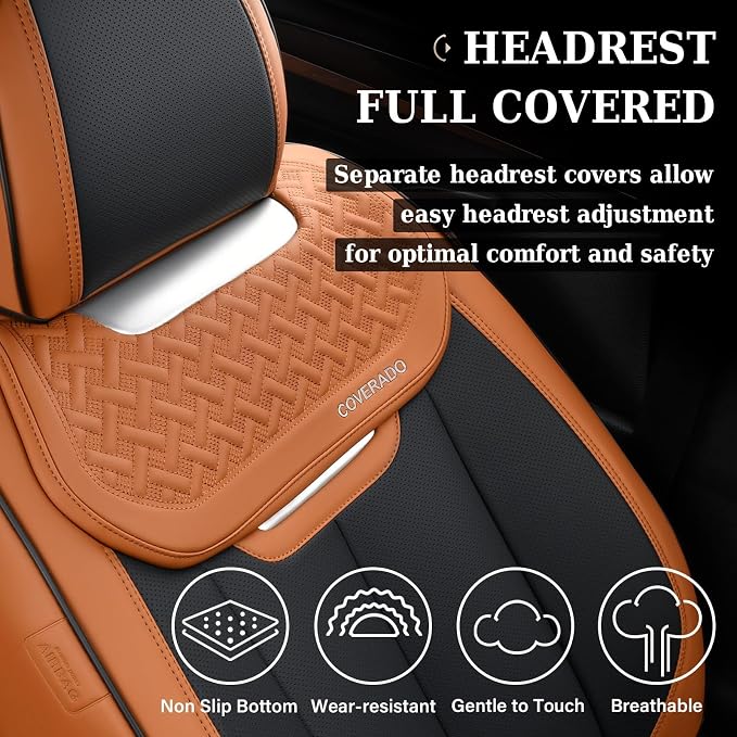 Universal Seat Covers — Front Seat — Brown / Black