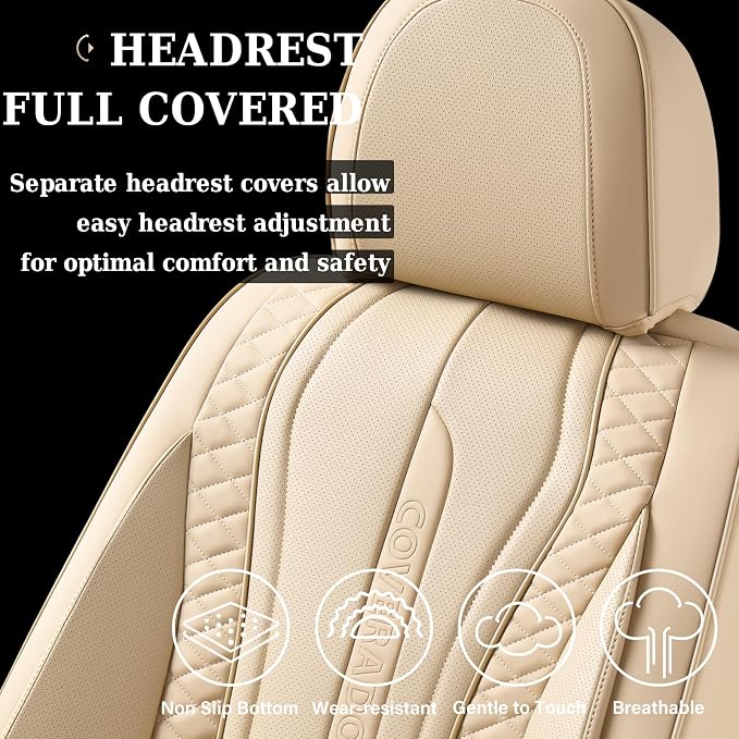 Universal Seat Covers — Full Set — Beige