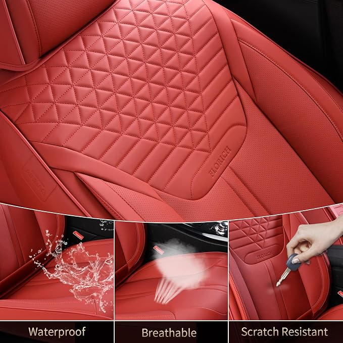 Universal Seat Covers — Front Seat — Red