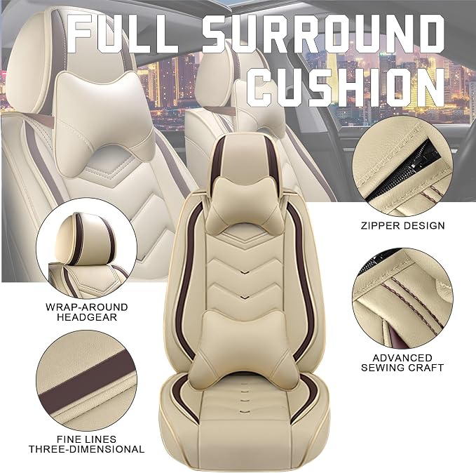 Seat Covers for Honda Civic — Full Set — Beige