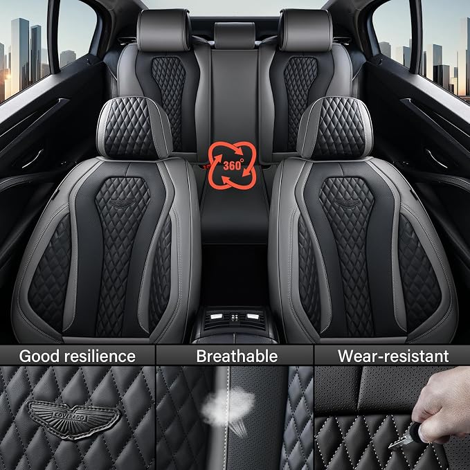 Universal Seat Covers — Full Set — Black