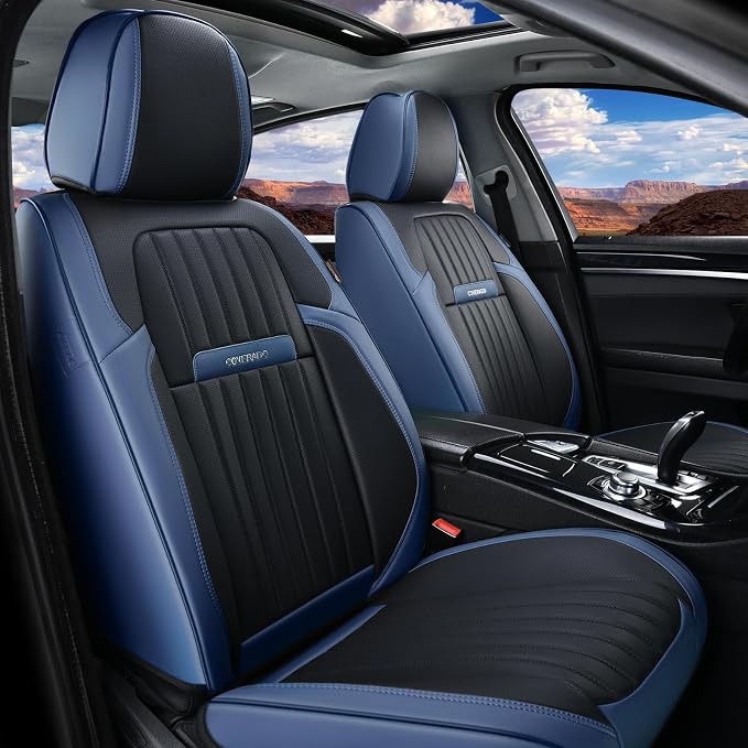 Universal Seat Covers — Full Set — Blue / Black