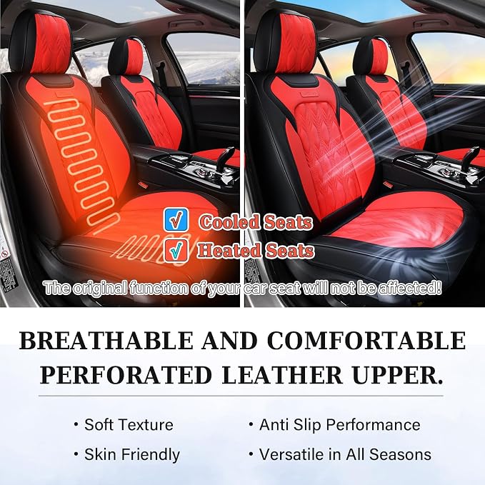 Universal Seat Covers — Full Set — Red
