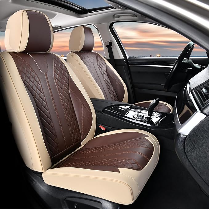 Universal Seat Covers — Front Seat — Beige / Coffee