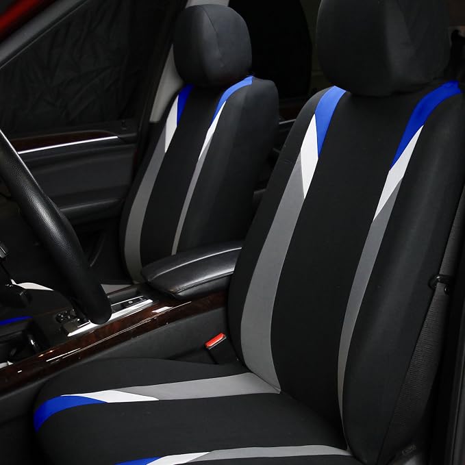 Universal Fabric Seat Covers — Full Set — Blue