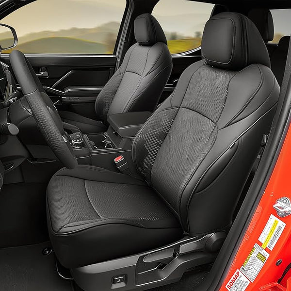 Faux Leather Seat Covers for Toyota Tacoma โ Front Seat โ Black