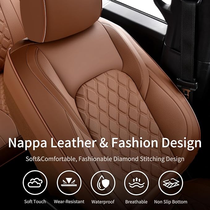 Seat Covers for Chevrolet Silverado / GMC Sierra — Front Seat — Brown