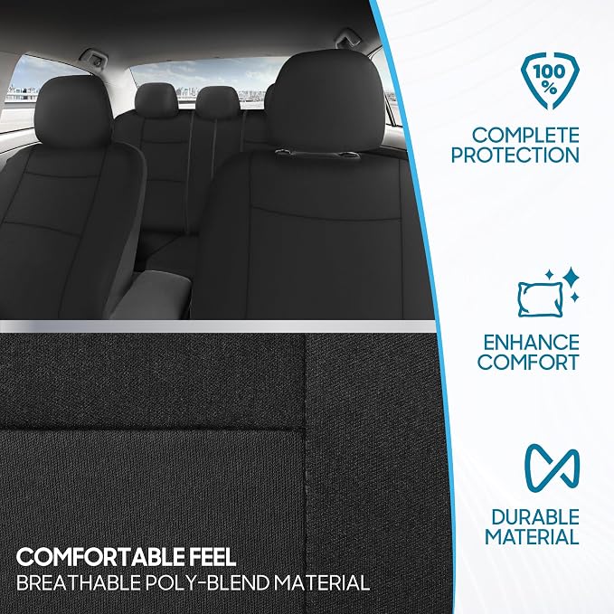Car Seat Covers — Full Set — Black
