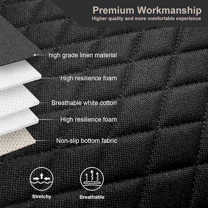 Universal Fabric Seat Covers — Black