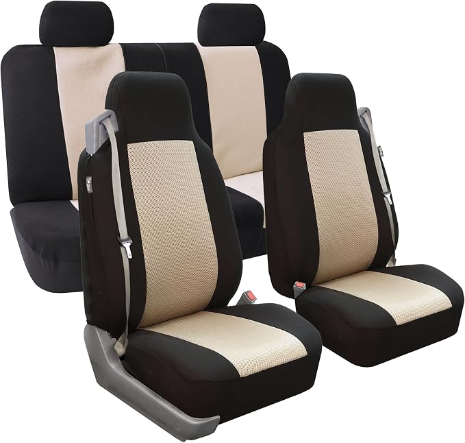 Universal Fabric Seat Covers — Full Set — Black
