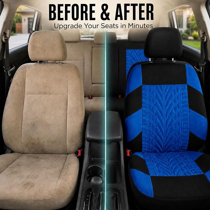 Universal Seat Covers — Full Set — Blue