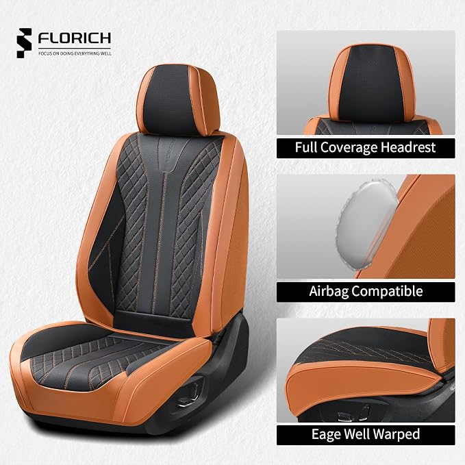Universal Seat Covers — Front Seat — Brown / Black