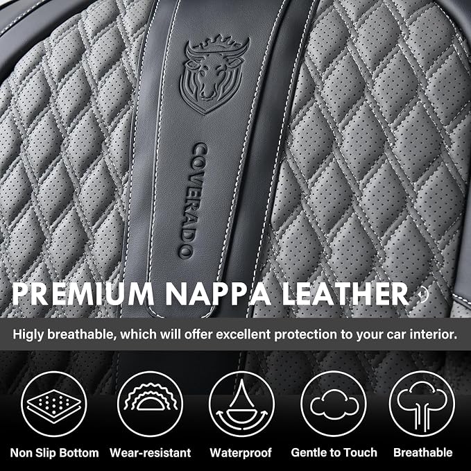 Universal Seat Covers — Front Seat — Black / Gray