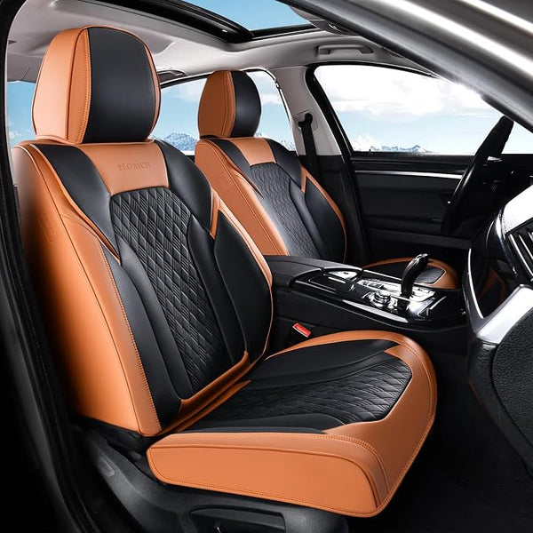 Universal Seat Covers โ Front Seat โ Brown / Black