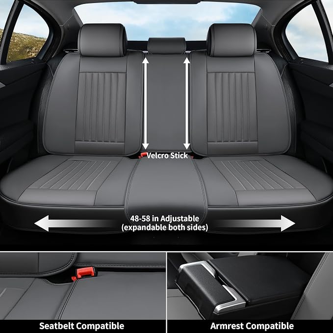 Universal Seat Covers — Full Set — Gray