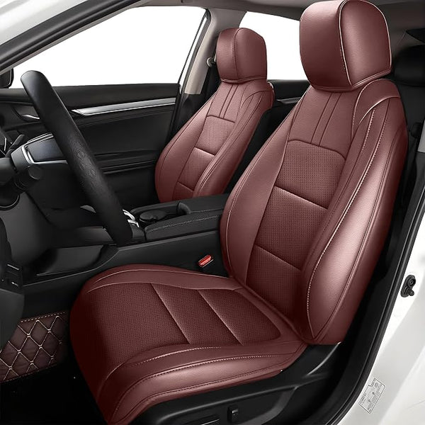 Faux Leather Seat Covers for Honda Civic โ Full Set โ Burgundy