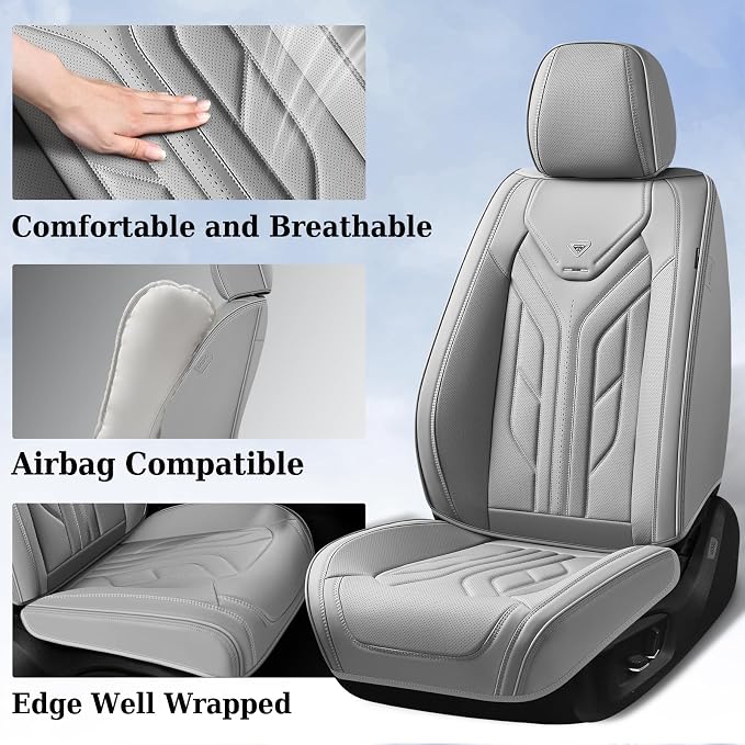 Universal Seat Covers — Front Seat — Gray