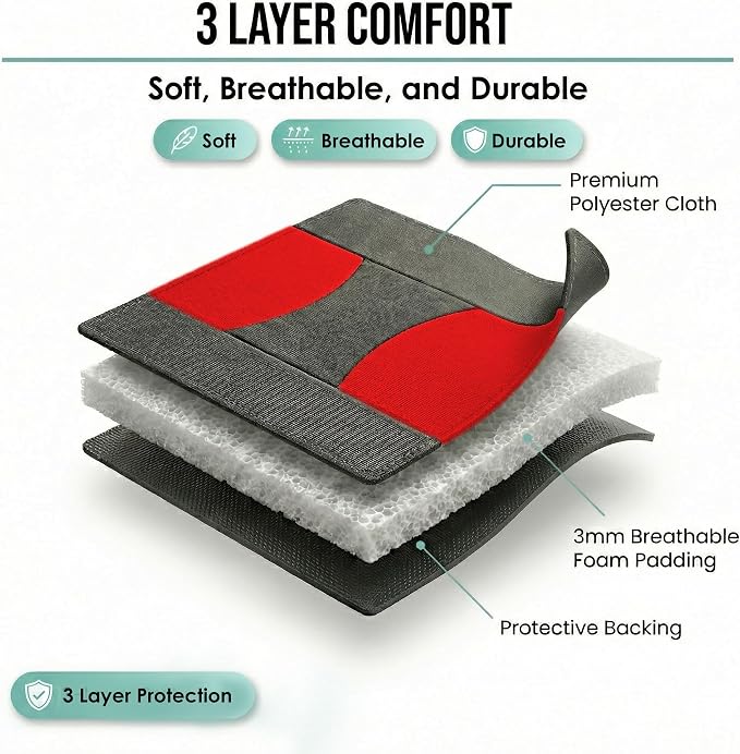 Pet Car Seat Protector — Rear Seat — Red
